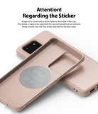 Galaxy S20 Ultra Case | Air-S - Matte pink phone case with an instructional sticker inside advising not to remove it.