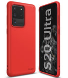 Galaxy S20 Ultra Case | Air-S - Red protective case for Galaxy S20 Ultra shown from front and back angles.