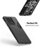 Galaxy S20 Ultra Case | Air - Two views of a clear phone case on a Galaxy S20 Ultra showing precise port cutouts.