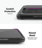 Galaxy S20 Ultra Case | Air - Close-up of phone case showing raised lips and bezels for screen and camera protection.
