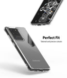 Galaxy S20 Ultra Case | Fusion - Clear phone case on a Samsung Galaxy S20 Ultra showing precise cutouts and fit.