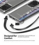 Galaxy S20 Ultra Case | Fusion Design - Clear phone case with New York skyline graphic and dual lanyard attachment points.