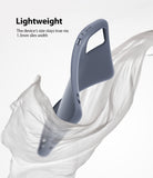 Galaxy S20 Case | Air-S - A slim, grey phone case floating amidst flowing white fabric, highlighting its lightweight design.