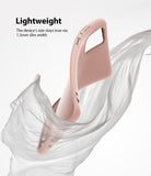 Galaxy S20 Case | Air-S - A slim, pink Galaxy S20 phone case floating amidst flowing white fabric with text about its lightweight design.