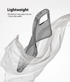 Galaxy S20 Case | Air - A slim, transparent Galaxy S20 phone case floating amidst flowing white fabric.