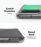 Galaxy S20 Plus Case | Fusion Design - Clear phone case showing raised lips for camera and screen scratch protection.