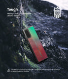 Galaxy S20 Plus Case | Fusion Design - Gradient phone case on dark rocks with military-grade drop protection text.