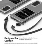 Galaxy S20 Plus Case | Fusion Design - Clear phone cases with New York travel-themed inserts and detachable black lanyards.