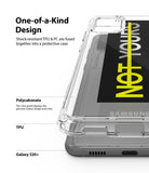 Galaxy S20 Plus Case | Fusion Design - Clear protective phone case showing TPU and polycarbonate layers on a Galaxy S20+.