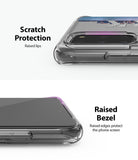Galaxy S20 Plus Case | Fusion Design - Clear phone case showing raised lips for camera and screen protection.