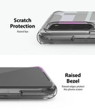 Galaxy S20 Plus Case | Fusion Design - Clear phone case showing raised lips for camera and screen protection.