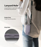 Galaxy S21 FE Case | Fusion - Person wearing a phone case with a lanyard strap attached to side holes for security.
