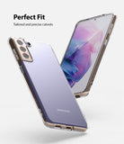 Galaxy S21 Plus Case | Air - Clear protective case on a purple Samsung Galaxy S21 Plus showing precise button cutouts.