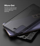 Galaxy S21 Plus Case | Air - A clear phone case with a microdot pattern on a Galaxy S21 Plus smartphone.