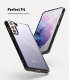 Galaxy S21 Plus Case | Fusion - Clear phone case showing precise cutouts for the camera and ports on a Galaxy S21 Plus.