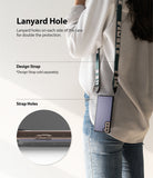 Galaxy S21 Plus Case | Fusion - Person wearing a phone case with a lanyard strap, highlighting the integrated strap holes.
