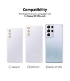 Galaxy S21 Ultra Case | Air-S - Three Samsung phones shown with a checkmark only next to the Galaxy S21 Ultra for compatibility.