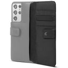 Galaxy S21 Ultra Case | Folio Signature+ - Black leather folio case for Galaxy S21 Ultra with card slots and magnetic clasp.