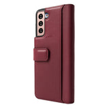 Galaxy S21 Plus Case | Folio Signature+ - Burgundy leather folio case for Galaxy S21 Plus with magnetic closure.
