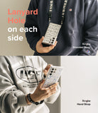 Galaxy S22 Ultra Case | Fusion Design - Two views of a phone case with lanyard holes for shoulder and hand straps.