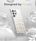 Galaxy S22 Ultra Case | Fusion Design - Clear phone case with SEOUL graphic surrounded by floating glass spheres.