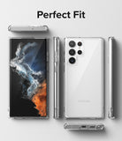 Galaxy S22 Ultra Case | Fusion - Clear phone case shown from multiple angles on a white background with the text Perfect Fit.