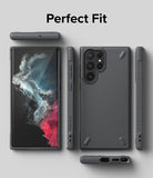 Galaxy S22 Ultra Case | Onyx - Multiple views of a dark gray phone case showing precise cutouts and textured back.