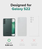 Galaxy S22 Case | Fusion - Comparison showing Galaxy S22 is compatible while S22+ and S22 Ultra are not.