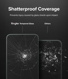 Galaxy S22 Plus Case Combo | Fusion Case + Screen Protector + Camera Protector - Galaxy S22 Plus Case Combo - Comparison showing Ringke tempered glass staying intact versus shattered glass on others.