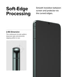 Galaxy S22 Plus Case Combo | Fusion Case + Screen Protector + Camera Protector - Galaxy S22 Plus Case Combo - Smartphone screen with 2.5D curved edge protector showing smooth transition and grip design.