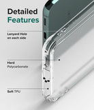 Galaxy S22 Plus Case | Fusion - Close-up of phone case highlighting lanyard holes, polycarbonate back, and soft TPU frame.