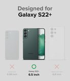 Galaxy S22 Plus Case | Onyx Design - Comparison chart showing Galaxy S22+ is the correct fit among S22, S22+, and S22 Ultra.