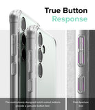 Galaxy S23 FE Case | Fusion - Clear phone case showing detailed button cutouts and tactile response design.