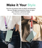 Galaxy S23 FE Case | Fusion - Two people wearing phones with colorful wrist and neck straps attached to case accessory holes.