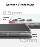 Galaxy S23 FE Case | Fusion - Close-up of phone case highlighting 0.5mm camera lips and 1.5mm raised screen bezel.