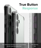 Galaxy S23 FE Case | Fusion - Clear phone case showing detailed button cutouts and responsive tactile design.