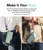 Galaxy S23 FE Case | Fusion - Two people wearing Galaxy S23 FE phones on colorful lanyards attached to the case accessory hole.