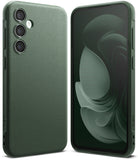 Galaxy S23 FE Case | Onyx - Matte dark green phone case shown from back and front with textured finish and camera cutouts.