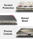 Galaxy S23 Plus Case | Fusion Design - Three close-up views showing scratch protection, raised bezels, and precise cutouts.