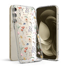 Galaxy S23 Plus Case | Fusion Design - Clear phone case with delicate floral print over a gold Samsung Galaxy S23 Plus.