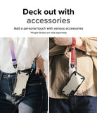 Galaxy S23 Plus Case | Fusion-X - Two people wearing Galaxy S23 Plus phones in Fusion-X cases with colorful neck and wrist straps.