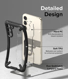 Galaxy S23 Plus Case | Fusion-X - Exploded view of a phone case highlighting hard PC, soft TPU, and lanyard holes.