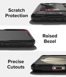 Galaxy S23 Plus Case | Fusion-X - Close-ups showing camera scratch protection, raised screen bezels, and precise port cutouts.