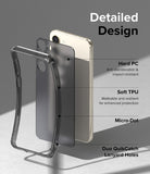 Galaxy S23 Plus Case | Fusion - Exploded view of phone case layers showing hard PC, soft TPU, micro-dots, and lanyard holes.