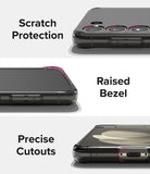 Galaxy S23 Plus Case | Fusion - Three panels showing scratch protection, raised screen bezels, and precise port cutouts.
