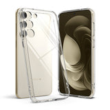 Galaxy S23 Plus Case | Fusion - Clear protective phone case shown next to a gold Samsung Galaxy S23 Plus smartphone.