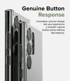 Galaxy S23 Ultra Case | Air - Close-up of a clear phone case highlighting precise button cutouts and camera lens alignment.
