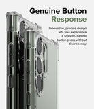 Galaxy S23 Ultra Case | Fusion Bumper - Side view of a clear phone case highlighting precise, responsive button covers.