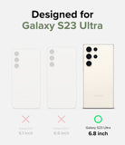 Galaxy S23 Ultra Case | Fusion Bumper - Comparison chart showing Galaxy S23 Ultra 6.8 inch is the only compatible model.