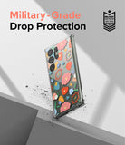 Galaxy S23 Ultra Case | Fusion Design - Floral patterned phone case with military-grade drop protection badge.